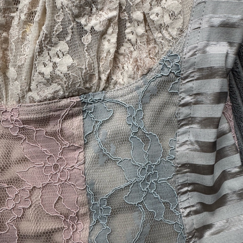 Casadie Y2K vintage corset lace top blue cream Pink - Picture 10 of 14